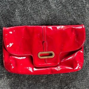 Jimmy Choo Glossy Red Clutch